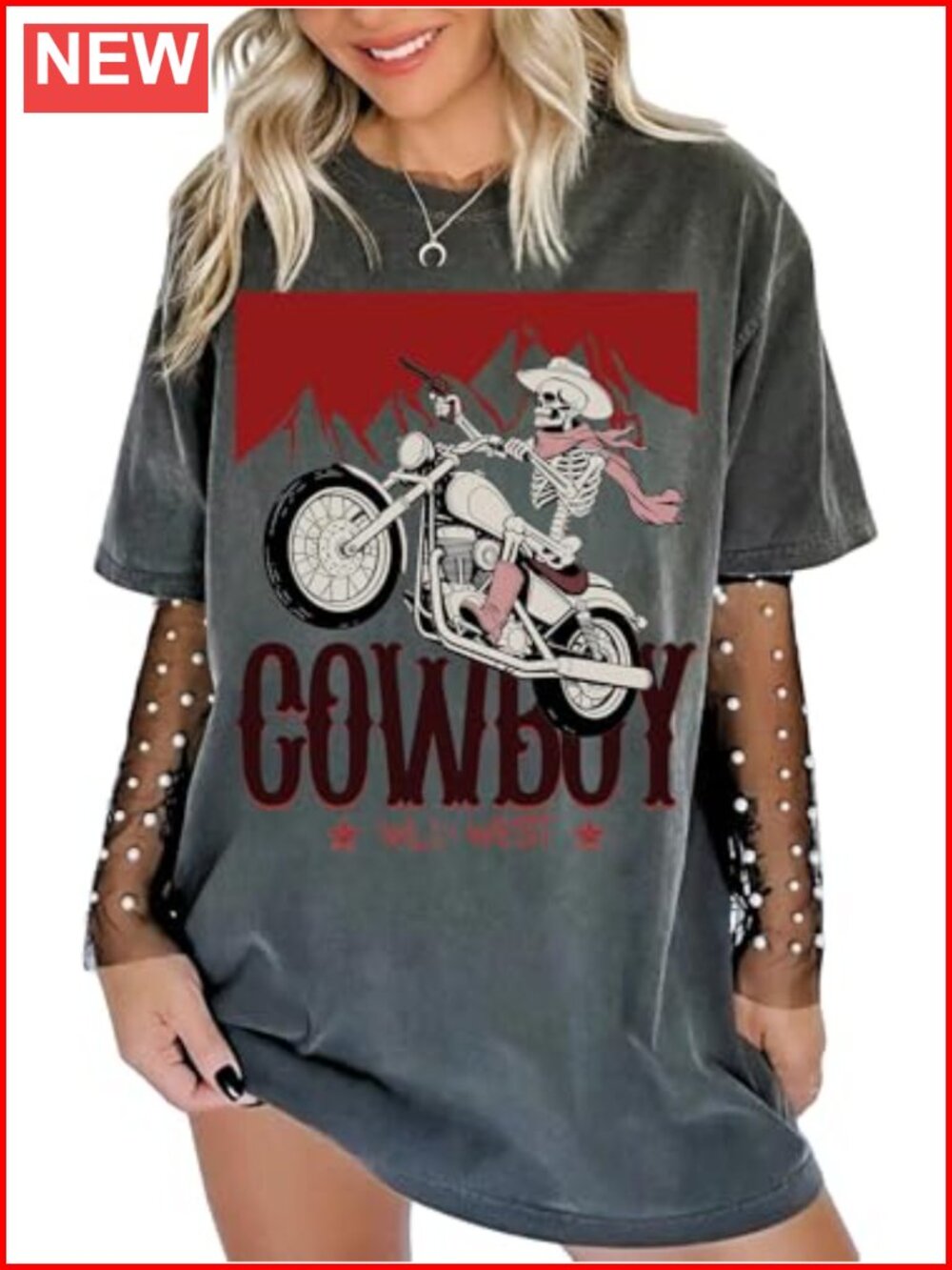 Oversized Short Sleeve Graphic Tee Country Concert Top